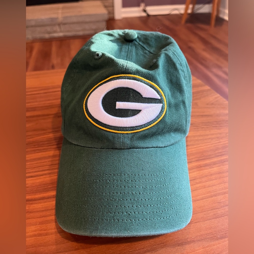 GREEN BAY PACKERS NFL Green and Gold Logo Baseball Cap Hat Game Day Football OS